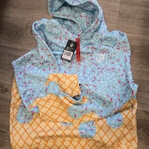 Baseball Lifestyle 101 Ice Cream Hoodie Men's L Large NWT!